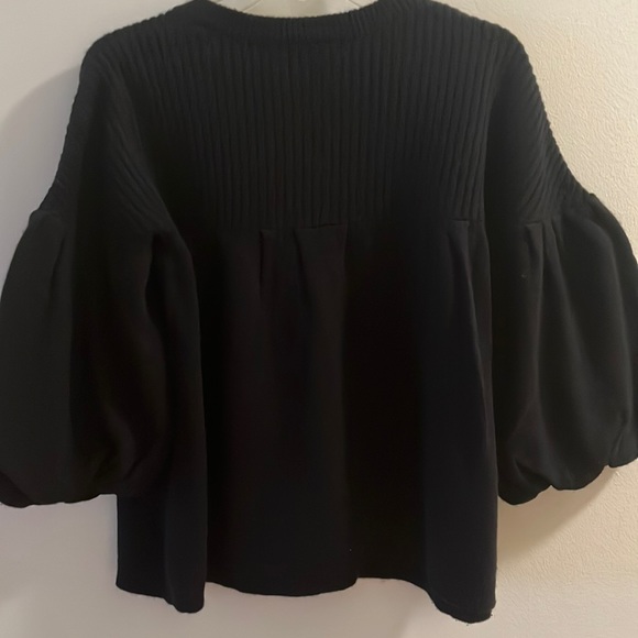 LAURIE B Short Sweater Cardigan with Puff Sleeve Size S - Picture 4 of 6